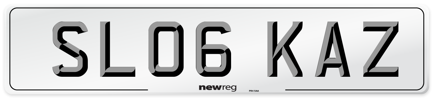 SL06 KAZ Number Plate from New Reg